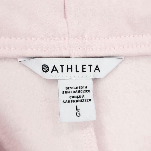 NWT Athleta Forever Fleece High-Rise Fleece Jogger In Shell Pink Size Large - Picture 7 of 9